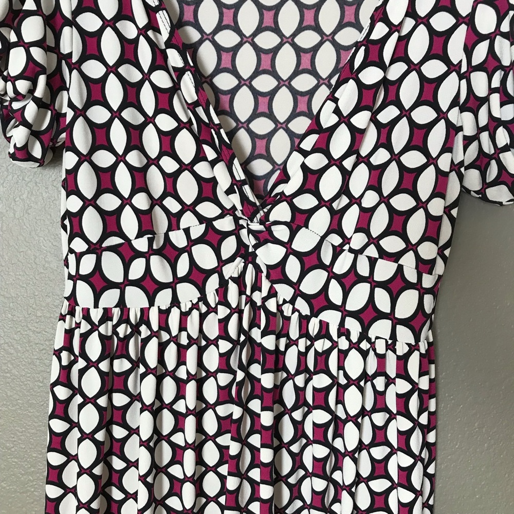 Max Studio Patterned Midi Dress Small - image 2